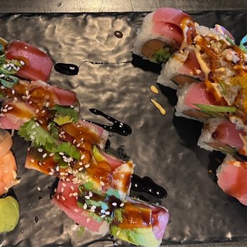 Sushi Shack - a plate of sushi on a black plate - Caterers Near Me - Meridian, Idaho Sushi Shack - a plate of sushi on a black plate - Caterers Near Me - Meridian, Idaho