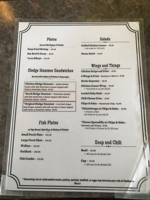 Menu photo 2 Hammer Inn Green Bay, WI Menu photo 2 Hammer Inn Green Bay, WI