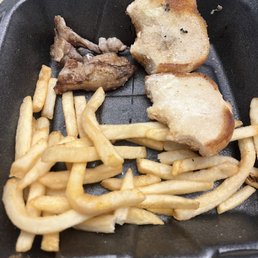 1/3 of the sandwich bread was filled by the nice chunky fat to the left.