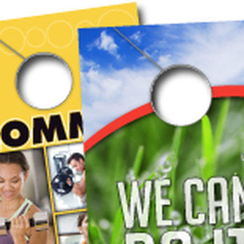 Adeas Printing - DIE CUT DOOR HANGERS - Traditional die cut door hangers are available at ADeas Printing - Printing Services Near Me - Wichita, Kansas