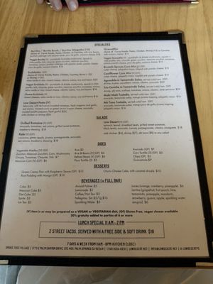 Menu photo 7 Low Desert Modern Mexican Palm Springs, CA