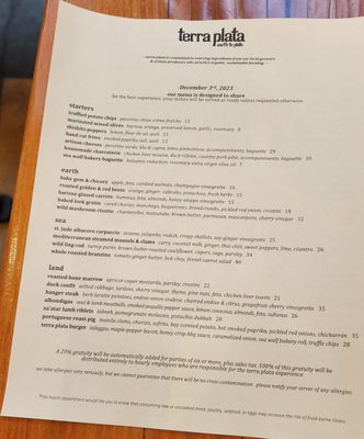 Menu photo 8 Terra Plata Seattle, WA