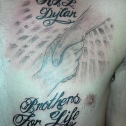 Ink Garage - First tattoo for Sean, left chest