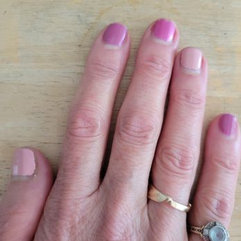 Gaia Nails - too big a gap to cuticle.. wrong color pattern. - Nail Salons Near Me - Walnut Creek, California