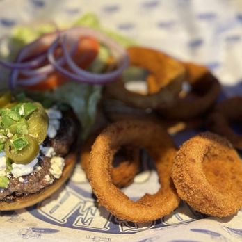 Burgers & Beer - Blue cheese burger - Mexican Near Me - Temecula, California Burgers & Beer - Blue cheese burger - Mexican Near Me - Temecula, California