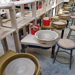 Lillstreet Art Center - One of the wheelthrowing classrooms (partial)