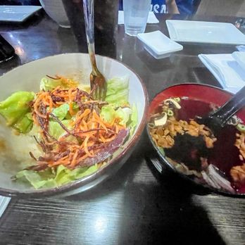 Junmai Sushi Bar & Grill - Entree salad & onion soup - Sushi Bars Near Me - Vista, California Junmai Sushi Bar & Grill - Entree salad & onion soup - Sushi Bars Near Me - Vista, California