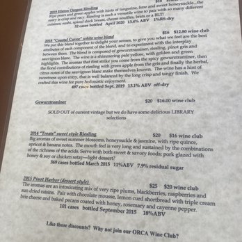 Brandborg Vineyard & Winery - the menu - Wineries Near Me - Elkton, Oregon