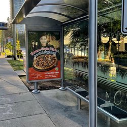 Bus Stop Shelter Poster Displays - From walk this morning - Cameron St at Bartlett Court.
