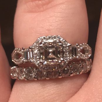 Abe's Jewelers - New engagement setting (center stone was mine) by Abe, and my anniversary band. - Jewelry Near Me - Keller, Texas Abe's Jewelers - New engagement setting (center stone was mine) by Abe, and my anniversary band. - Jewelry Near Me - Keller, Texas