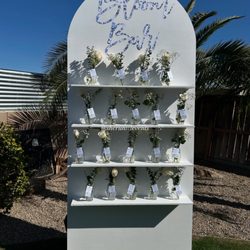 She Runs It Events - Bloom Bar with custom tags for guests to take home.