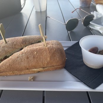 Top Deck Bar - Chicken sandwich. Came with a tablespoon of mustard and 3 olives on top it. - New American Near Me - Savannah, Georgia Top Deck Bar - Chicken sandwich. Came with a tablespoon of mustard and 3 olives on top it. - New American Near Me - Savannah, Georgia