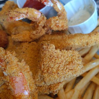 Flying Fish - Fried shrimp n catfish has a lite cornmeal flour crust. Superb! - Seafood Near Me - Dallas, Texas Flying Fish - Fried shrimp n catfish has a lite cornmeal flour crust. Superb! - Seafood Near Me - Dallas, Texas