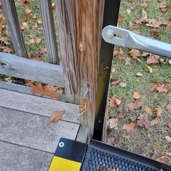 Amramp Western MA & VT - The ramp railing is not connected to the deck. - Mobility Equipment Sales & Services Near Me - Springfield, Vermont Amramp Western MA & VT - The ramp railing is not connected to the deck. - Mobility Equipment Sales & Services Near Me - Springfield, Vermont