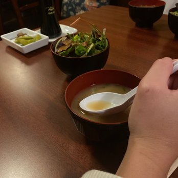 Ginza Sushi - Miso Soup Spring Mix Salad - Sushi Bars Near Me - Honolulu, Hawaii Ginza Sushi - Miso Soup Spring Mix Salad - Sushi Bars Near Me - Honolulu, Hawaii