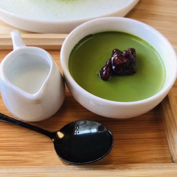 Kyuramen - Flushing - Matcha Pudding with Red Bean - Ramen Near Me - Flushing, New York