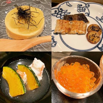 SHION 69 Leonard St - Uni tofu, unagi, spotted prawn, salmon roe. - Sushi Bars Near Me - New York, New York
