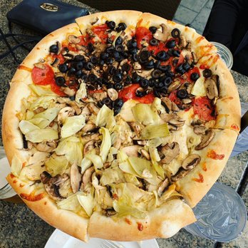 Skipolini's Pizza - Half Palermo, no tomatoes or onions, and half pepperoni mushroom and olive. - Food Delivery Services Near Me - Concord, California Skipolini's Pizza - Half Palermo, no tomatoes or onions, and half pepperoni mushroom and olive. - Food Delivery Services Near Me - Concord, California