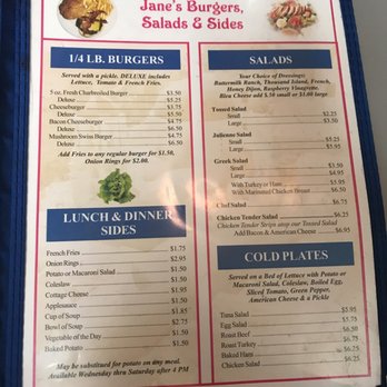 Jane's Diner - Burger's, Salads & Sides - Diners Near Me - Binghamton, New York