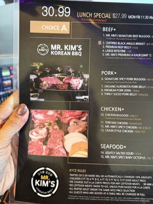 Menu photo 3 Mr Kim’s Korean BBQ Henderson, NV Menu photo 3 Mr Kim’s Korean BBQ Henderson, NV