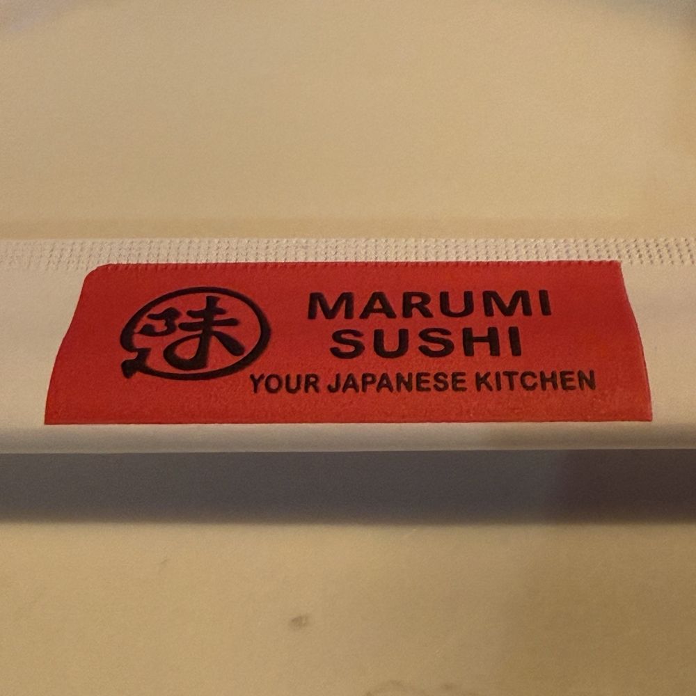 Branded chopstick wrapper.