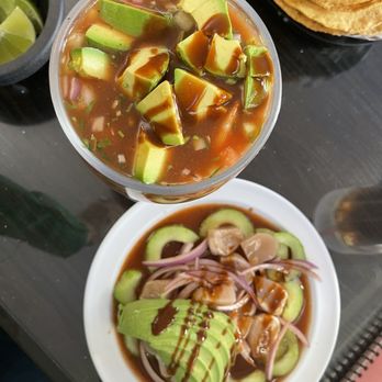Mariscos El Chavalon - Shrimp cocktail callos de acha the best - Mexican Near Me - Maywood, California Mariscos El Chavalon - Shrimp cocktail callos de acha the best - Mexican Near Me - Maywood, California