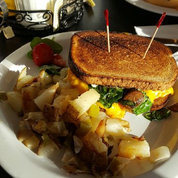 The Cracked Egg Cafe - Breakfast Special - Spinach, egg, mushroom, and cheese on rye bread. - Breakfast & Brunch Near Me - Galloway, New Jersey The Cracked Egg Cafe - Breakfast Special - Spinach, egg, mushroom, and cheese on rye bread. - Breakfast & Brunch Near Me - Galloway, New Jersey