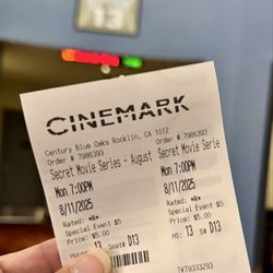 Blue Oaks Century Theatres and XD - 08.11.25 Secret Movie Series | August 11 - "Relay" [Riz Ahmed, Lily James, and Sam Worthington]
