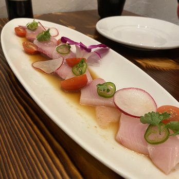 Kuma - YELLOW TAIL CARPACCIO - Japanese Near Me - Monterey, California Kuma - YELLOW TAIL CARPACCIO - Japanese Near Me - Monterey, California