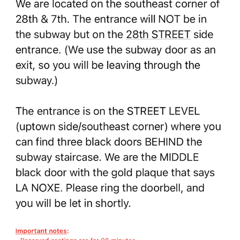 La Noxe - Confirmation Email. - Wine Bars Near Me - New York, New York La Noxe - Confirmation Email. - Wine Bars Near Me - New York, New York