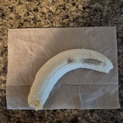 The past three times of buying bananas at this Walmart they have all looked like this once peeled.