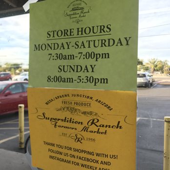 Superstition Ranch Farmers Market - 1/14/22 Store Hours - Farmers Market Near Me - Mesa, Arizona