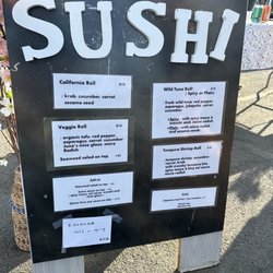 Juno Japanese Sushi Garden - Menu at their food cart at the Hayden Homes Amphitheater