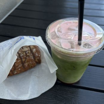 Habibi's - Strawberry matcha + chocolate croissant - Cafes Near Me - Fullerton, California Habibi's - Strawberry matcha + chocolate croissant - Cafes Near Me - Fullerton, California