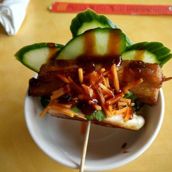 Dashi - Pork Belly Steamed Bun appetizer- only $4. - Food Trucks Near Me - North Charleston, South Carolina Dashi - Pork Belly Steamed Bun appetizer- only $4. - Food Trucks Near Me - North Charleston, South Carolina