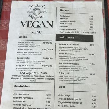 Santina’s Pizzeria - Fully Vegan Menu - Pizza Near Me - Las Vegas, Nevada