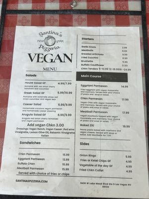 Menu photo 1 Santina’s Pizzeria Las Vegas, NV