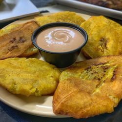 El Sol Bar & Restaurant - Tostones are double-fried & mashed plantains