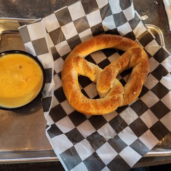 Stingers Bar & Grill - Pretzel with cheese dipping sauce - Sports Bars Near Me - Azle, Texas