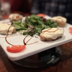 The Swiss Haven - The Bruschetta is covered in cheese. Go figure!