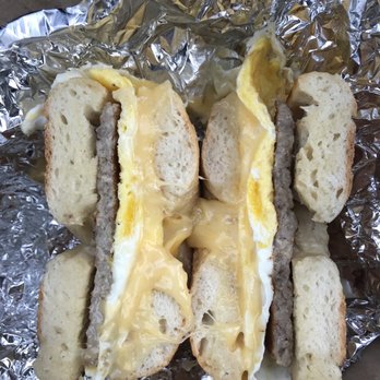 Middlebury Bagel & Deli - Sausage bagel egger - Bagels Near Me - Middlebury, Vermont