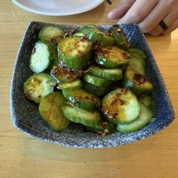 Cucumber Salad - nice and fresh but I wish they were in a little more of the sauce Cucumber Salad - nice and fresh but I wish they were in a little more of the sauce