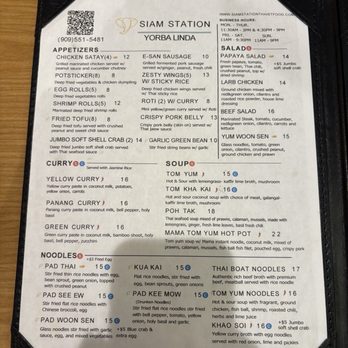 Siam Station - Menu - Thai Near Me - Yorba Linda, California Siam Station - Menu - Thai Near Me - Yorba Linda, California