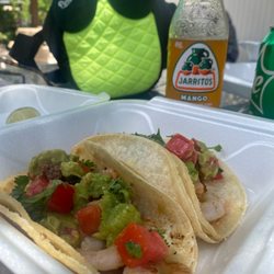 Tortuga Mexican Street Cuisine - Shrimp tacos & Mango Jarritos