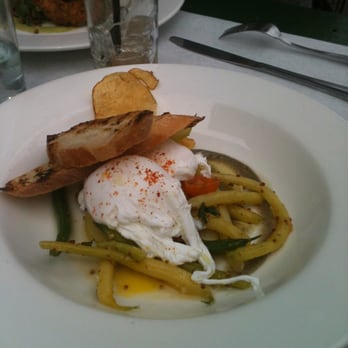 Diner - poached eggs over string beans and cherry tomatoes with toast. - Diners Near Me - Brooklyn, New York