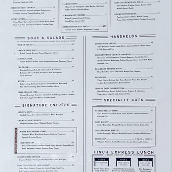 The Finch - Menu 2025.08 - American Near Me - Nashville, Tennessee