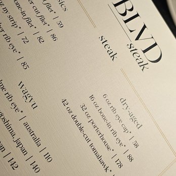 BLVD Steak - Menu and some of the many options - Steakhouses Near Me - Sherman Oaks, California