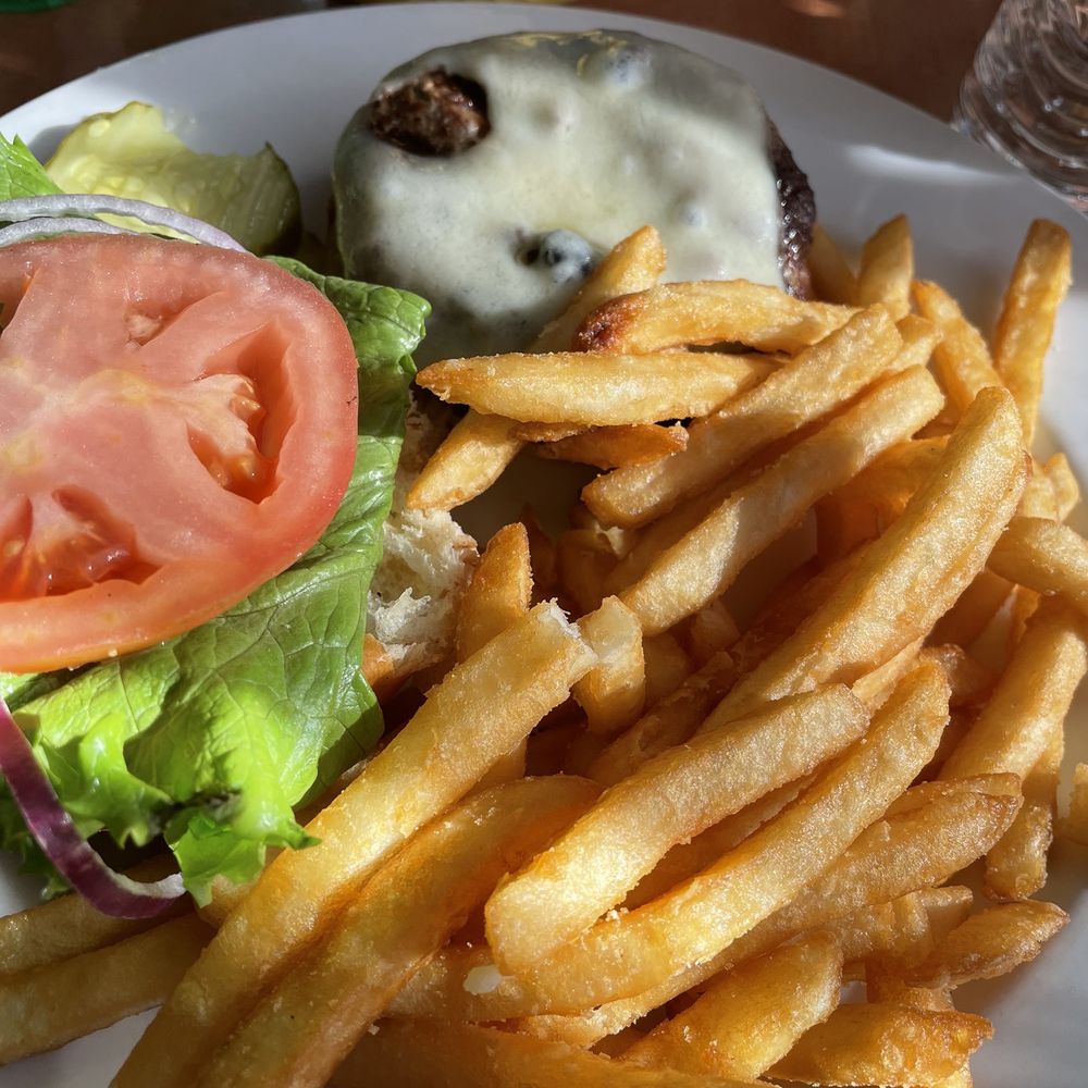 Open City - Hamburger and fries with provolone cheese - American Near Me - Washington, DC, District of Columbia Open City - Hamburger and fries with provolone cheese - American Near Me - Washington, DC, District of Columbia