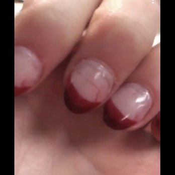 New Nails Spa - you can see the red lines and where the fill in started. also every nails shape was different?? - Nail Salons Near Me - Fort Collins, Colorado