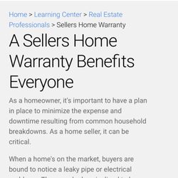 Home Warranty Of America - They say they cover the home to help it sell, but don't let the seller use this company!